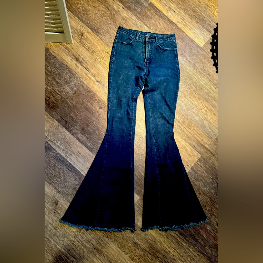 Bell bottom saints and heart jeans